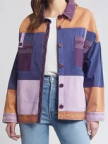 Sessun - Alghero Patchwork Jacket In Purple Tan