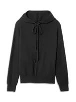 Sferra Intimita Cashmere Hooded Sweatshirt In Black