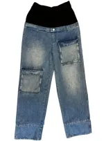 Spencer Badu Wide-leg Jeans In Blue