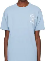 Sporty And Rich Blue Emblem T-shirt In Sky Blue