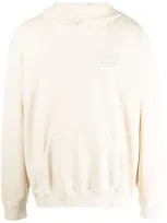 Sporty And Rich Logo-print Cotton Hoodie In Neutrals