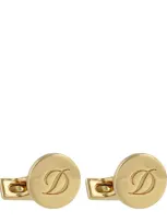 St Dupont S. T. Dupont Iconic Monogram Cufflinks In Gold