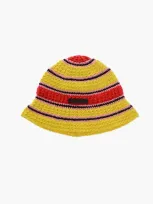 Stella Mccartney Yellow Logo Bucket Hat In Multicolor