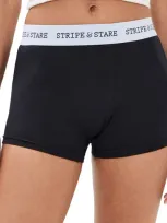 Stripe & Stare Women's Boxers Black