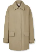 Studio Tomboy Mid-length Oversized Coat In Neutrals