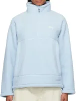 Stussy Blue Half-zip Sweatshirt