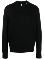 Sunflower Crew-neck Merino-wool Jumper In Black