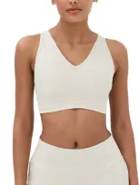 Sweaty Betty Gaia Yoga Bra Studio White Marl