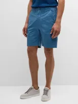 Swims Men's Marina Flat-front Shorts In Tidal Blue