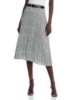 T Tahari Pleated Skirt In Snake Mesh