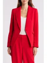 Tahari Asl One Button Blazer In Lipstick