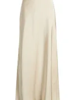 Tahari Asl Satin Maxi Skirt In Sand