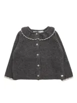 Tartine & Chocolat Kids' Cardigan In Gray