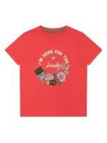 The New Kids' Louisa Cotton Graphic T-shirt In Chrysanthemum