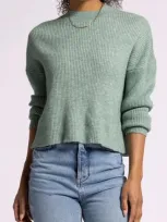 Thread & Supply Lana Rib Crewneck Sweater In Green