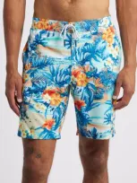 Tommy Bahama Baja Surfside Sounds Floral Swim Trunks In Kohala Tea