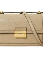 Tory Burch T Monogram Debossed Convertible Shoulder Bag In Fresh Clay