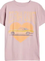 Treasure & Bond Kids' Oversize Cotton Graphic T-shirt In Pink Violet Selena Gomez