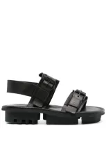 Trippen Review Leather Sandals In Black