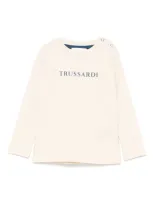 Trussardi Junior Babies' Logo-print Sweatshirt In Nude