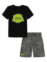 Under Armour Kids' Performance Graphic T-shirt & Shorts Set In Black