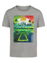 Under Armour Kids' Tropical Baseball Performance Graphic T-shirt In Mod Gray