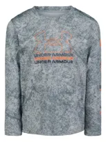 Under Armour Kids' Ua Tech Long Sleeve Performance Graphic T-shirt In Gravel