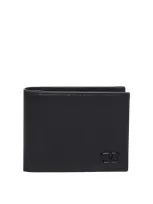 Valentino Garavani Bifold Wallet In Calfskin In Negro