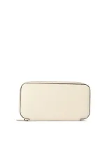 Valextra 10cc Zipped Continental Wallet In White