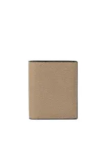 Valextra "3 Cc" Compact Wallet In Beige