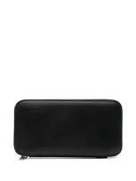 Valextra Leather Continental Wallet In Black