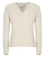 Vanisé Vanise Ivory Cashmere Sweater In Neutrals