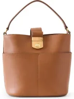 Veronica Beard The Crest Lock Bucket Bag Hazelwood