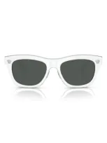 Versace 53mm Rectangular Sunglasses In White