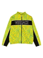 Versace Kids' Barocco Cotton Jersey Sweatshirt In Green