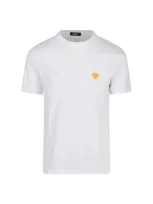 Versace Logo Compact Cotton Jersey T-shirt In White