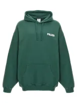 Vetements Logo-print Classic Hoodie In Green