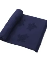 Vilebrequin Organic Cotton Turtle Beach Towel In Blue