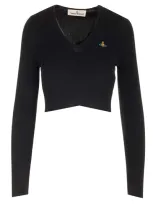 Vivienne Westwood Bea Cropped Sweater In Black