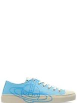 Vivienne Westwood Logo Printed Sneakers In Blue