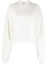 Wardrobe.nyc Crew-neck Pullover Sweatshirt In White