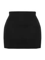 Wardrobe.nyc Rhw Sculpted Skirt Mini In Black