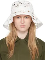 Weekend Max Mara White Macramé Bucket Hat