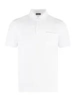 Zegna Short-sleeve Polo Shirt In White