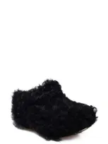 Zigi Fauna Faux Fur Platform Clog Slipper In Black