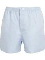 Zimmerli Cotton Sea Island Boxer Shorts In Blue