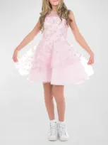 Zoe Kids' Girl's Kris Sequin Trim Dress In Pink