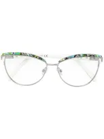 Emilio Pucci Cat Eye Shaped Glasses In White