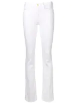 Frame Le Mini High-rise Bootcut Jeans In Blanc