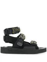 Cecilie Bahnsen X Suicoke Aurelia Beaded Sandals In Black